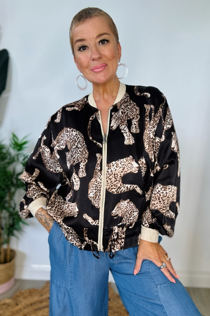 Leopard Bomber Jacket