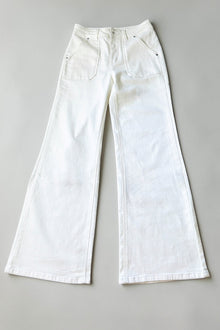 Demi Super Stretch White Wide Leg Jeans