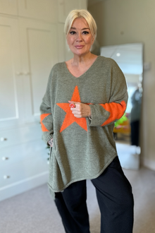 Amber Asymmetric Star Jumper