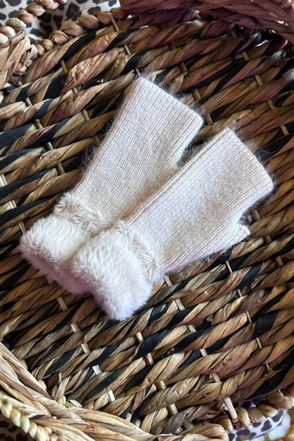 Soft Trim Cashmere Gloves