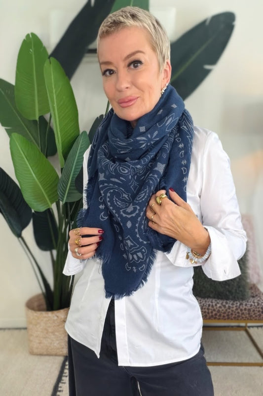 Paisley Woven Square Scarf