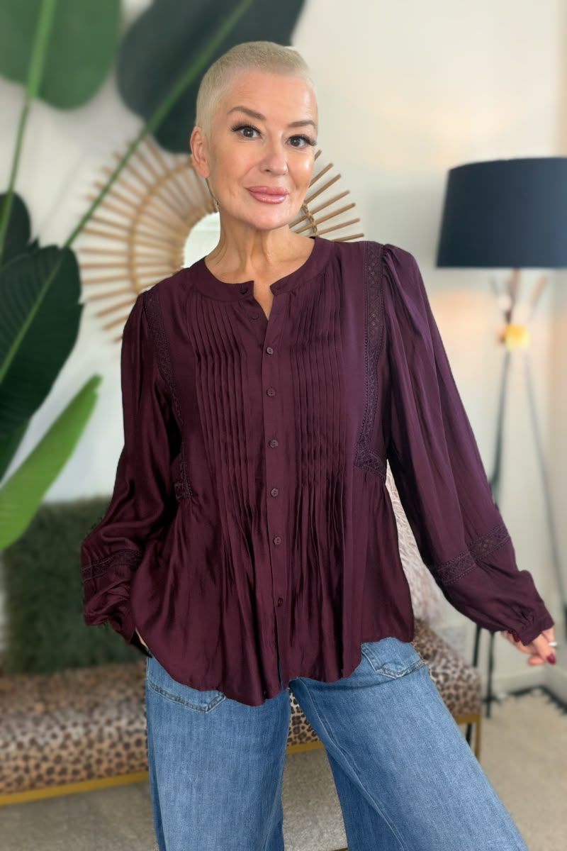 Cecile Pleated Blouse