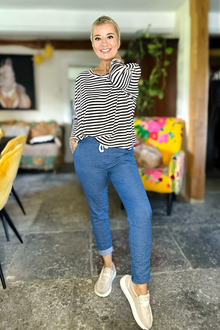 Crushed Denim Magic Trousers