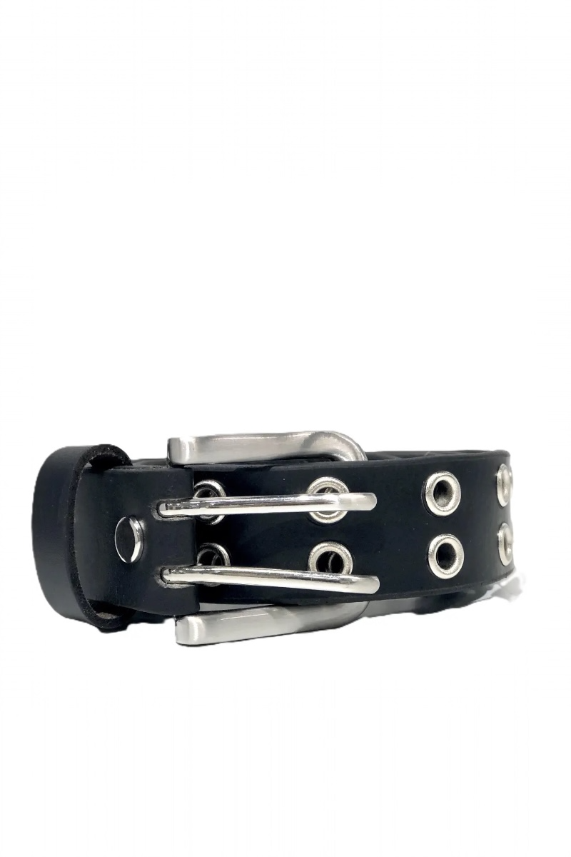 Double Eyelet Leather Belt