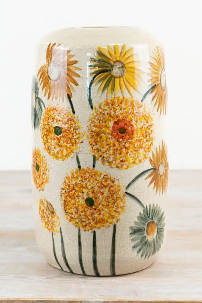 Sunflower Ceramic Vase, 30.5cm