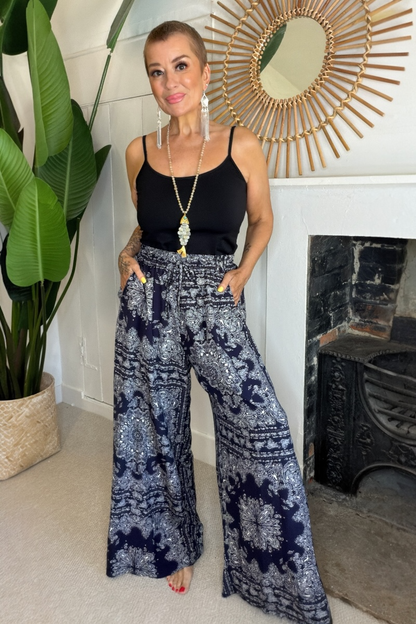 Bandana Wide Leg Trousers