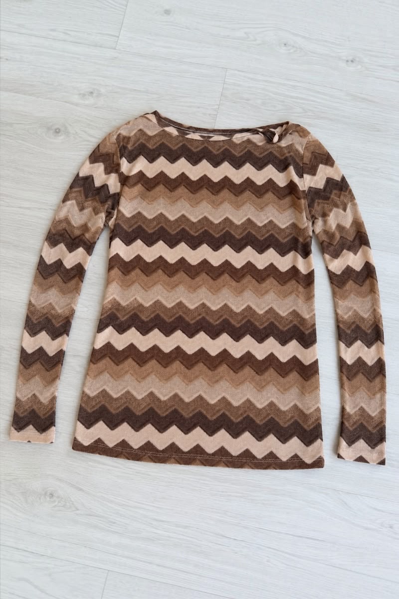 Sheerest Chevron Knitted Top