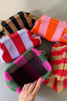 Stripe Clutch Bag