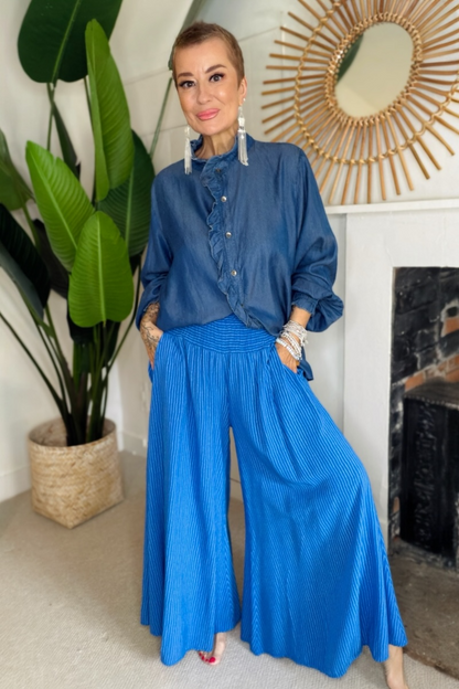 Pinstripe Palazzo Trousers