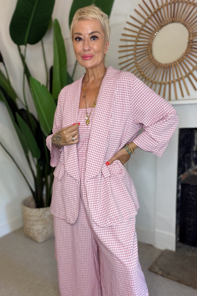 Gingham Blazer