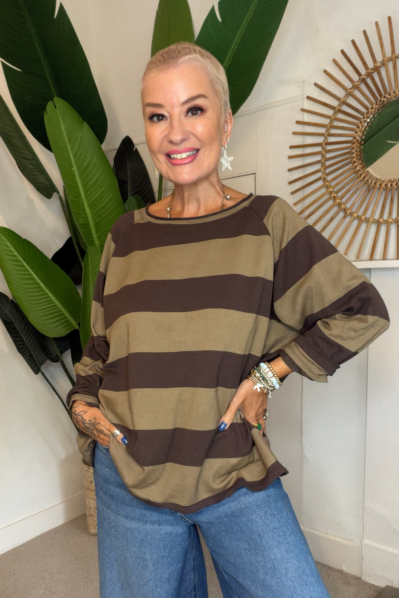 Everyday Stripe Sweat Top