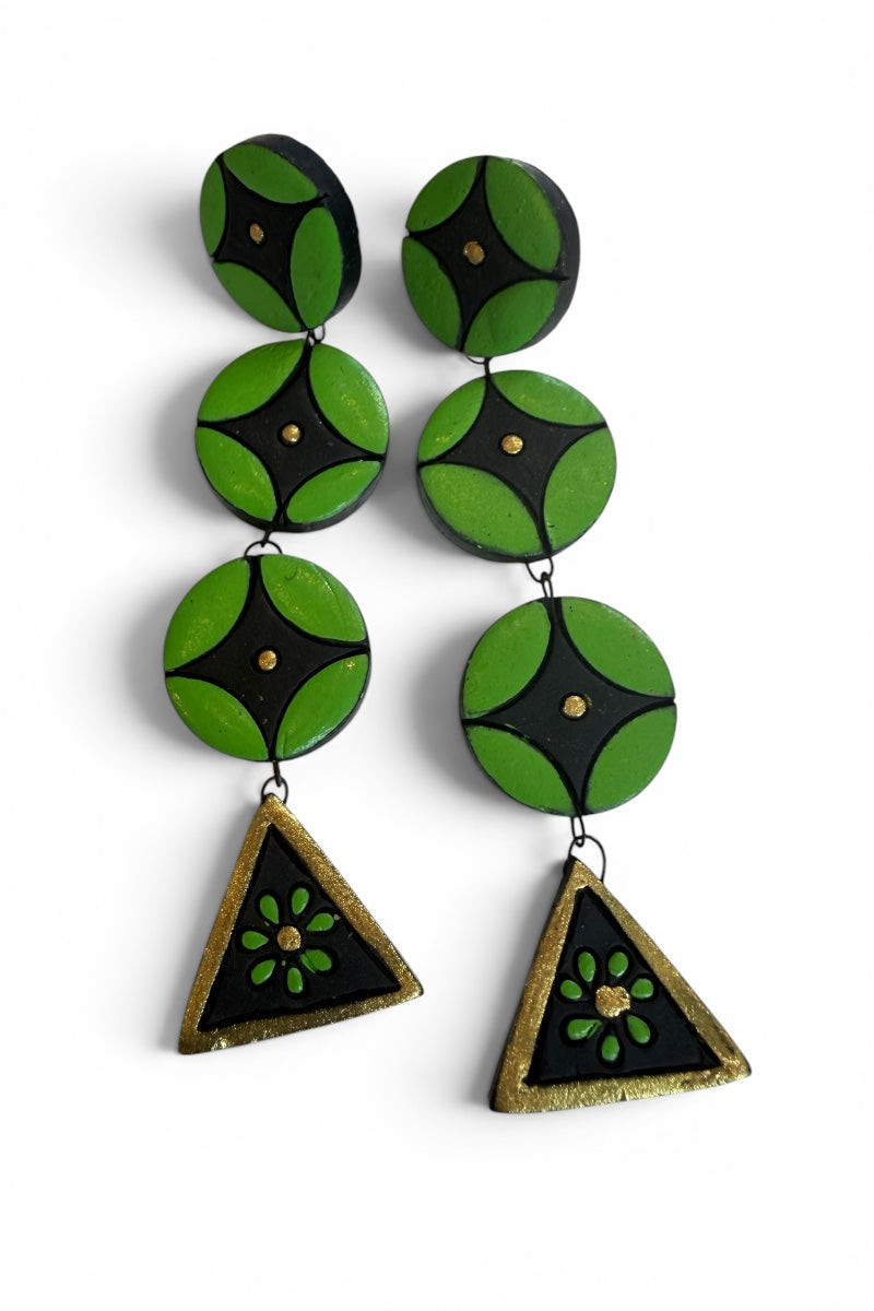 Retro Bloom Statement Earrings