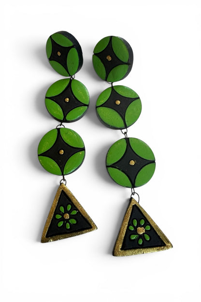 Retro Bloom Statement Earrings