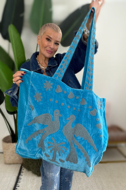 Leila Loves Free Spirit Oversized Velvet Tote Bag