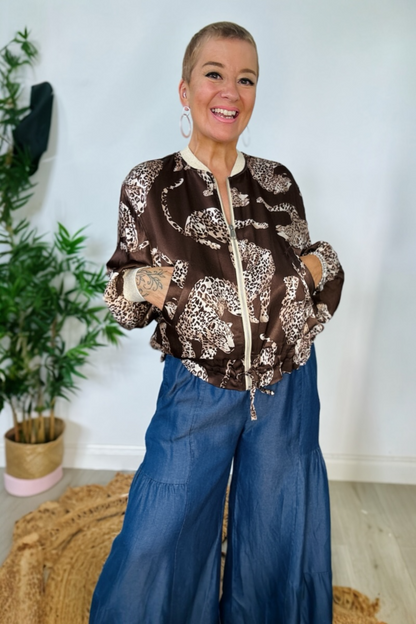 Leopard Bomber Jacket