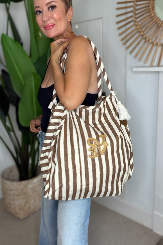 LOVE & Tassel Tote Bag