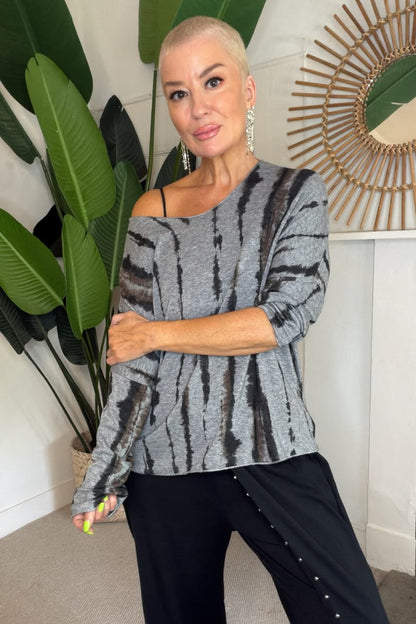 Tie Dye Print Soft Knit