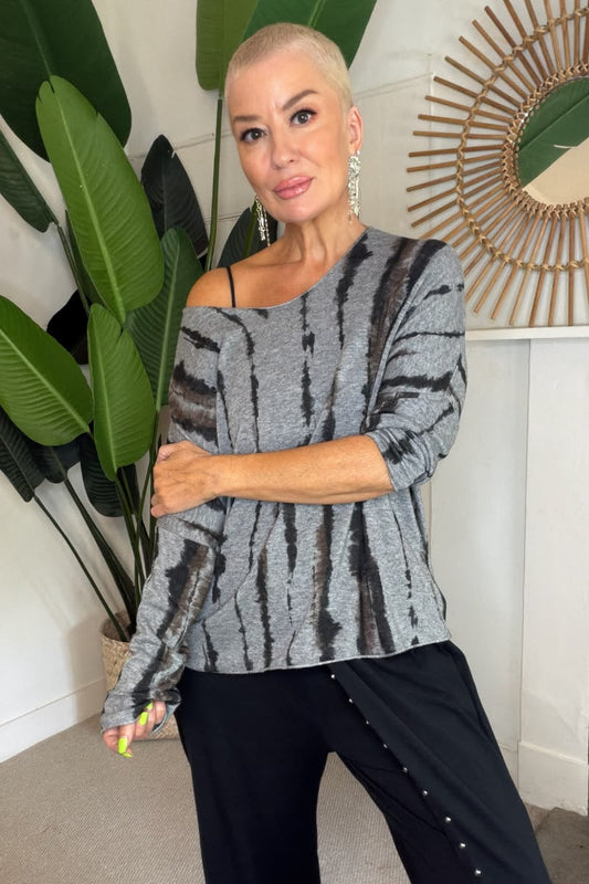 Tie Dye Print Soft Knit