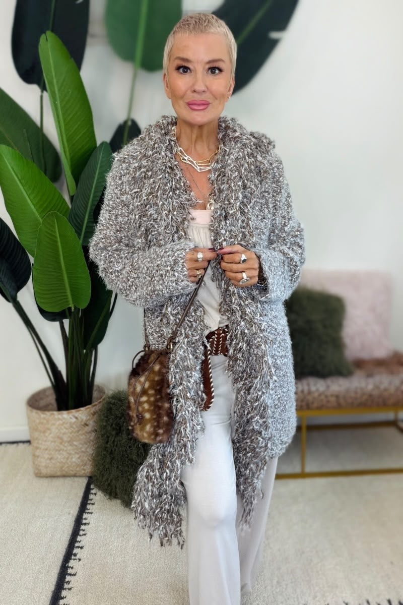 Shaggy Longline Cardigan