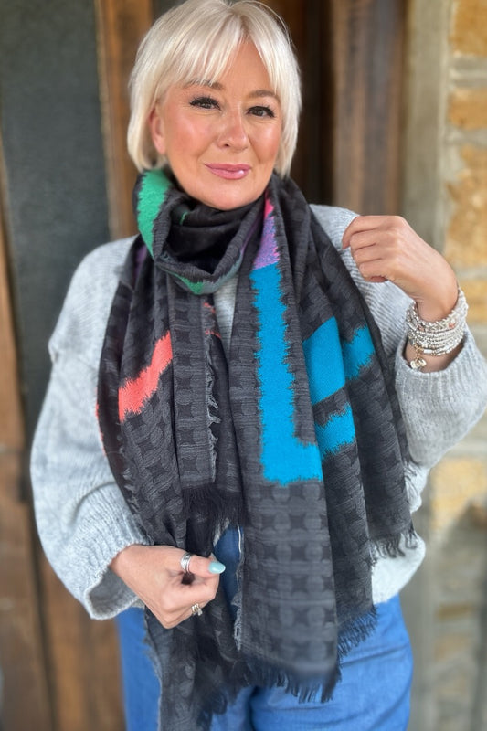 Ombre London Grey Multi LOVED Scarf