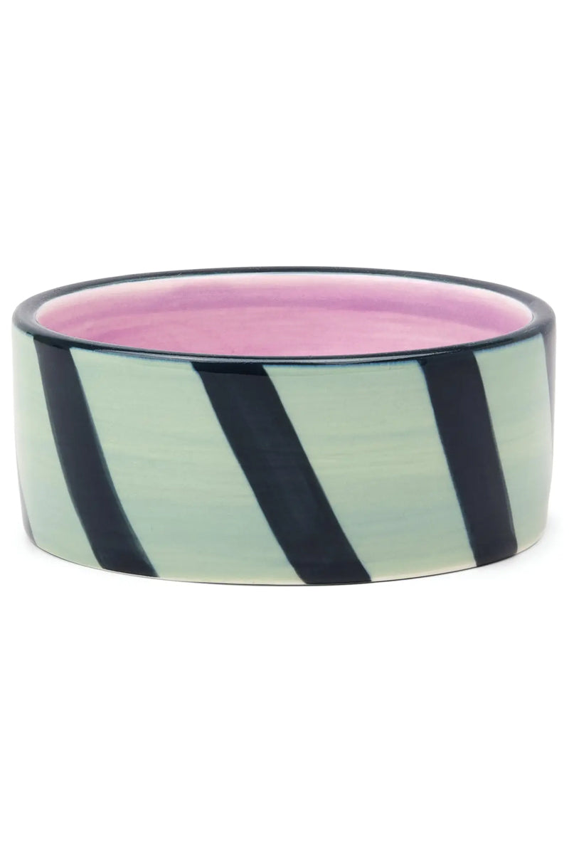 The Izzy Wine Coaster - Blue & Green Stripe