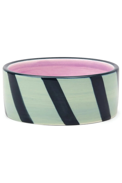 The Izzy Wine Coaster - Blue & Green Stripe