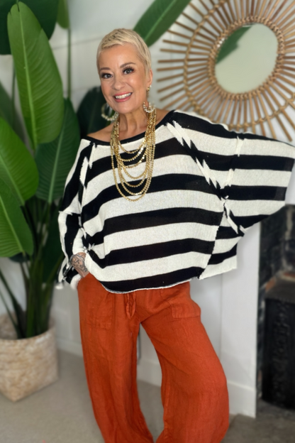 Stripe Relaxed Fit Knit