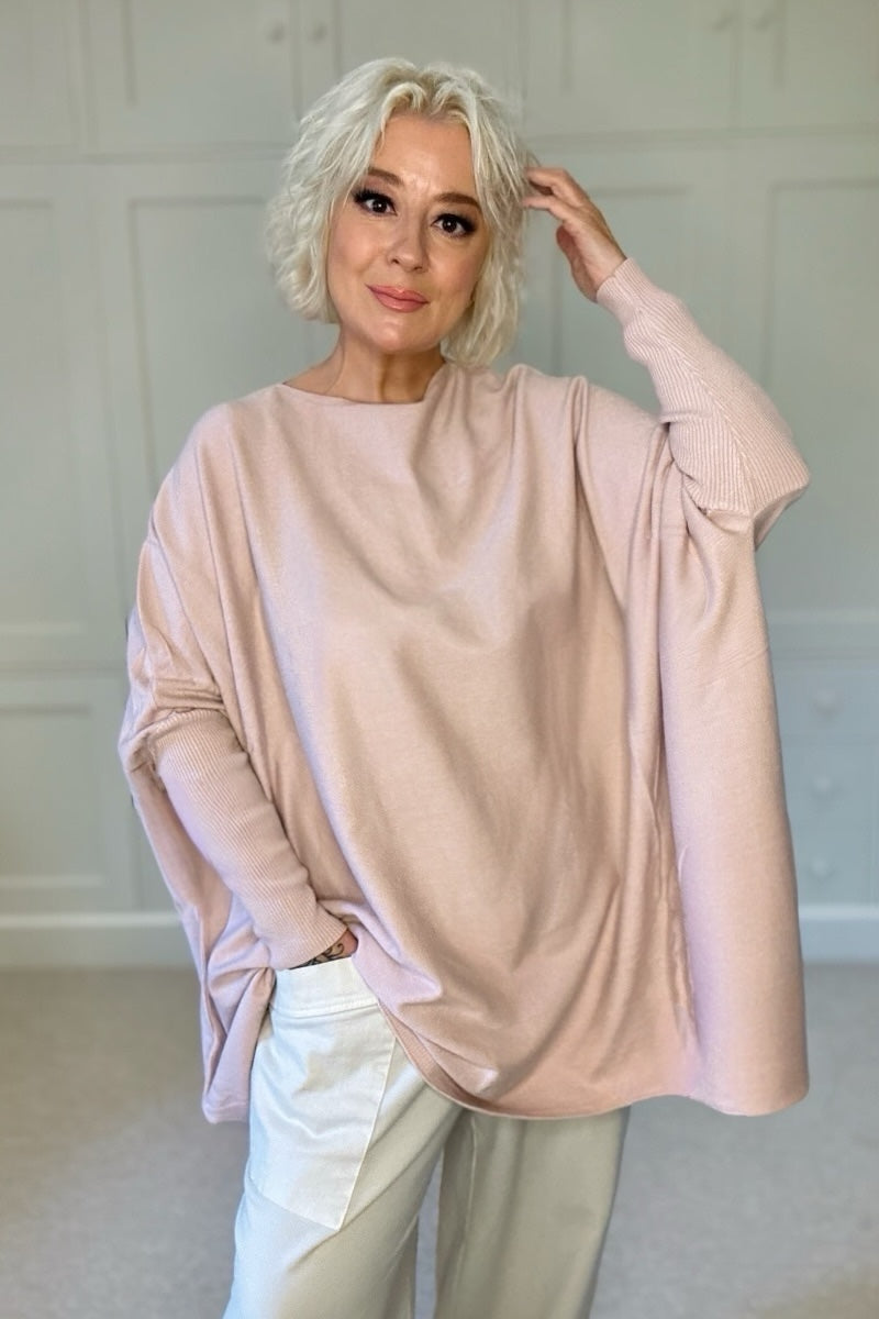 Sylvie Oversized Jumper - Pale Pink