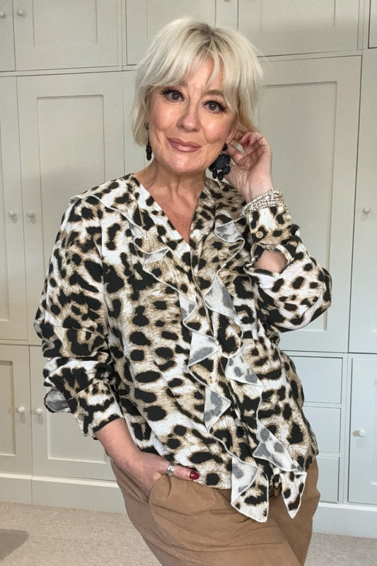 Evelyn Leopard Print Blouse