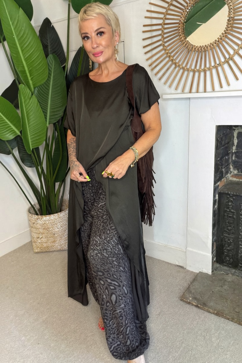 The Sienna Satin Drape Tunic