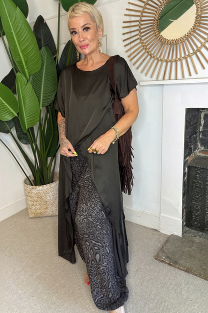 The Sienna Satin Drape Tunic