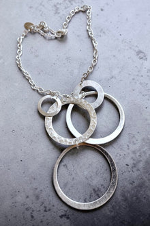 Luna Halo Silver Statement Necklace