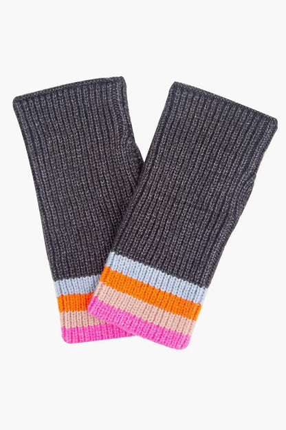 Rainbow Stripe Wrist Warmers