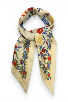 Triangle Silky Flower Scarf - Stone