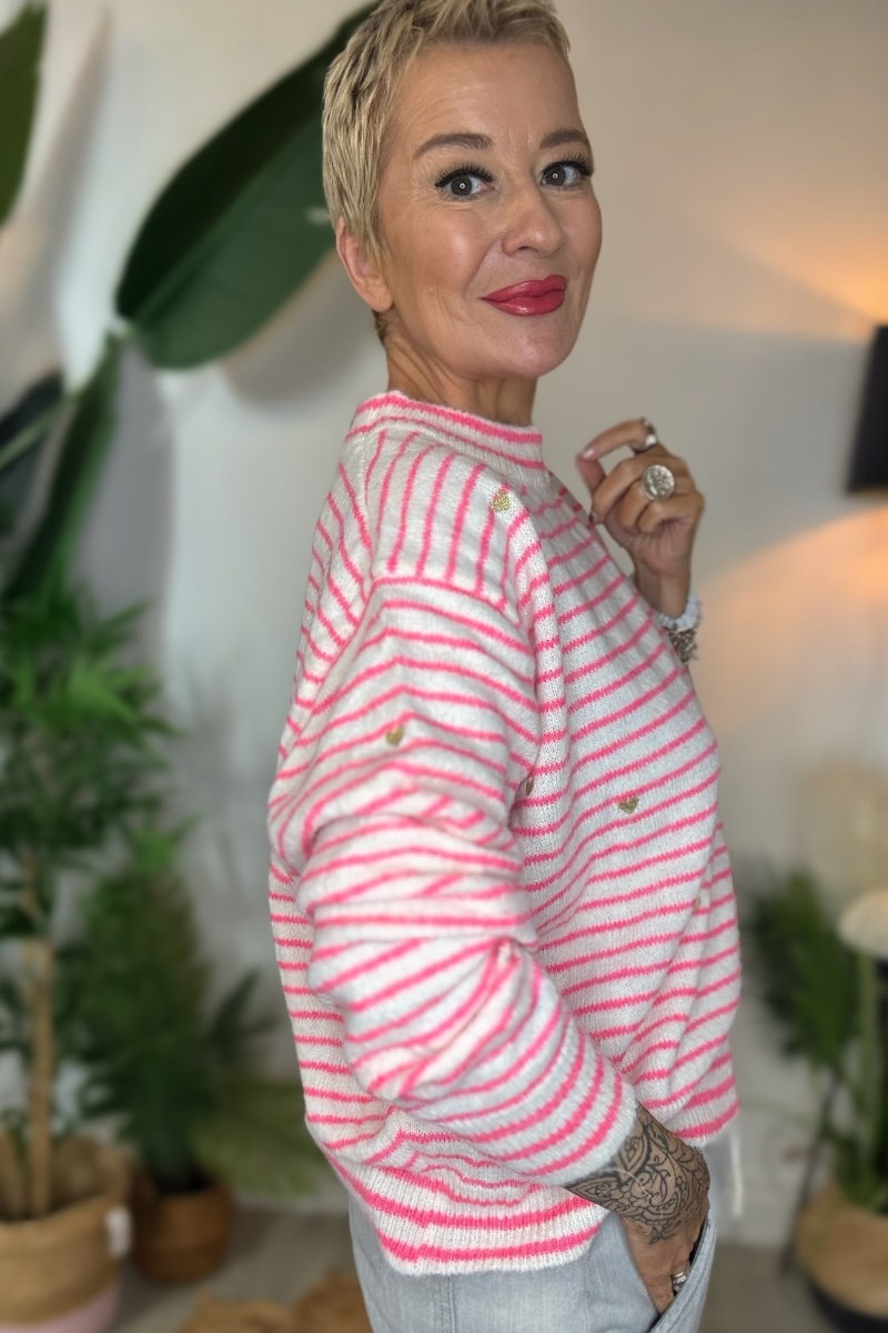 Oliver Neon Stripe Jumper