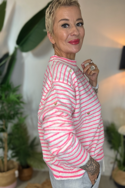 Oliver Neon Stripe Jumper