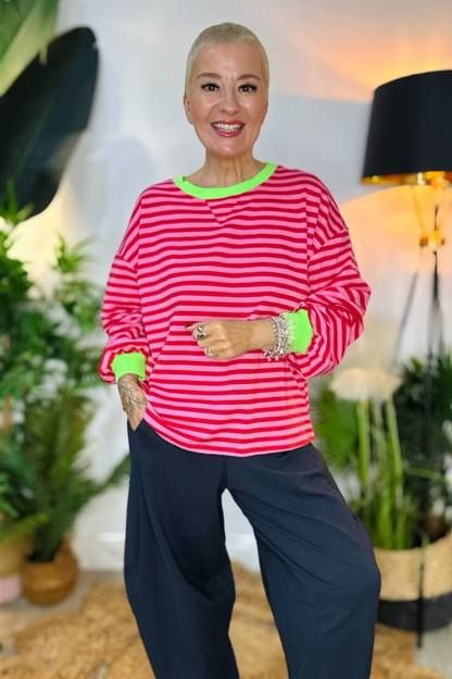Sonny Stripe Contrast Top