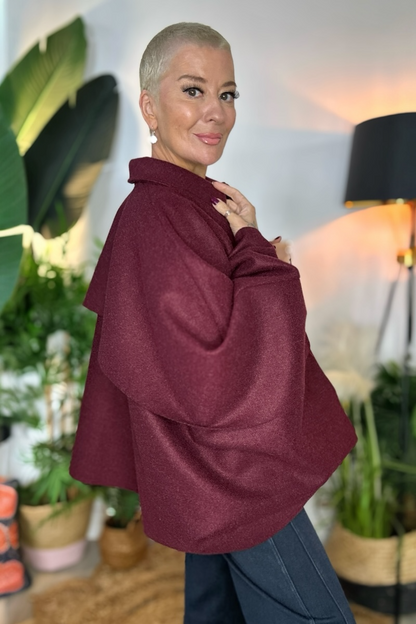 Reeva Poncho Cape Coat