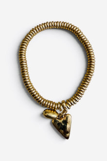 Golden Whisper Heart Stretch Bracelet
