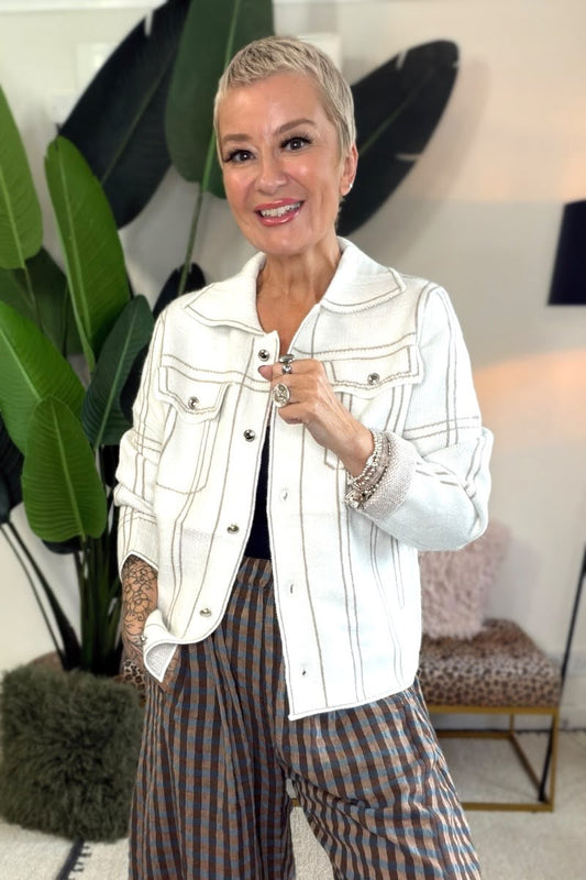 Luxe Knitted Denim Jacket