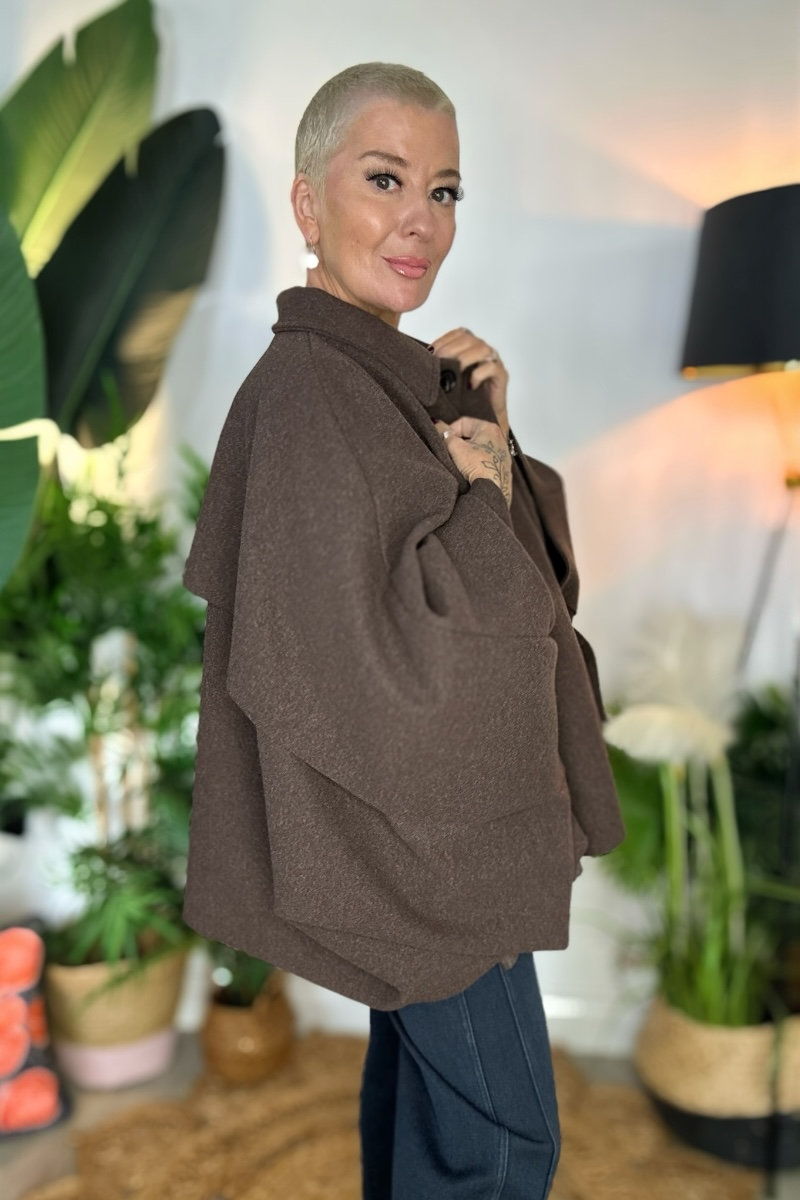 Reeva Poncho Cape Coat