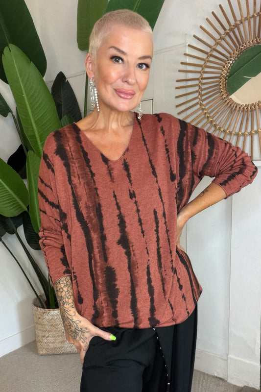 Tie Dye Print Soft Knit
