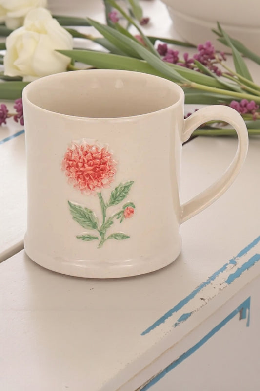Dahlia Embossed Mug