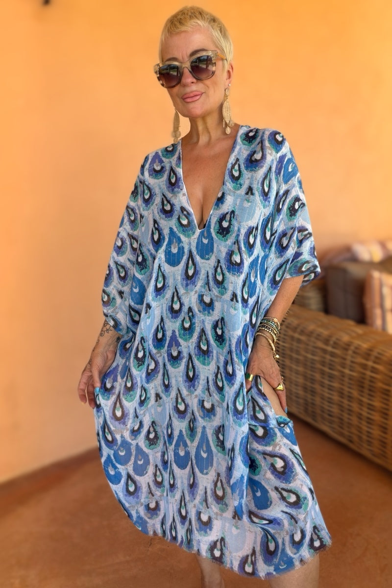 Teardrop Ikat Kaftan