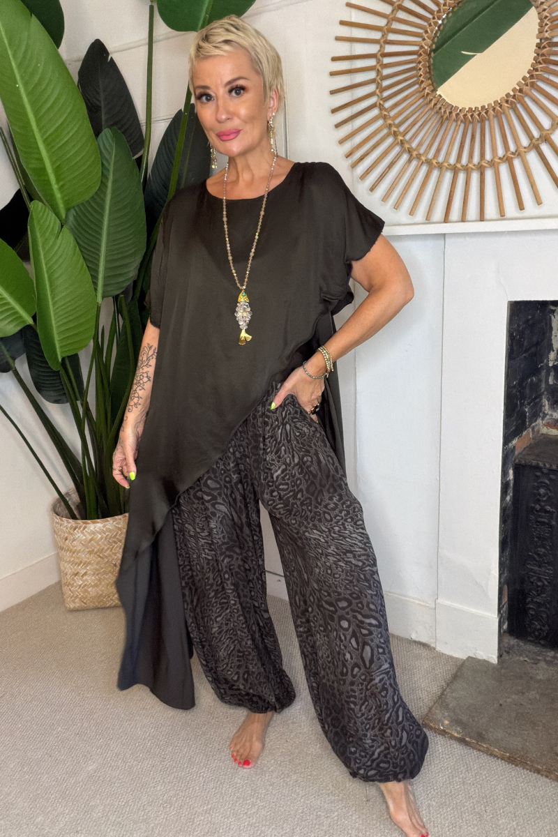The Sienna Satin Drape Tunic