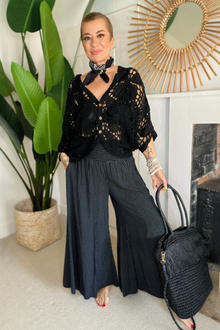 Pinstripe Palazzo Trousers