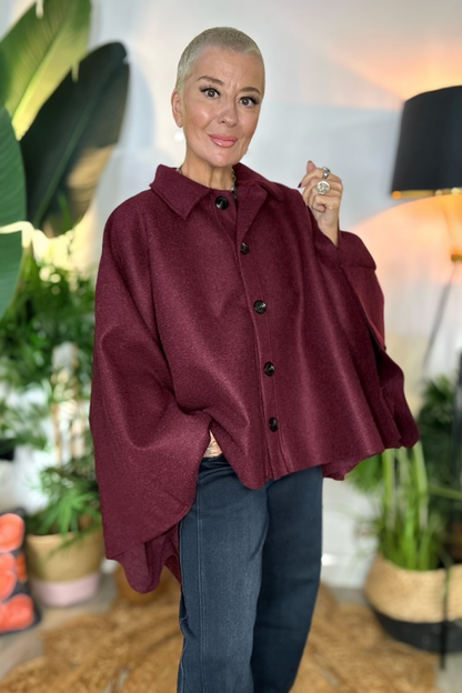 Reeva Poncho Cape Coat