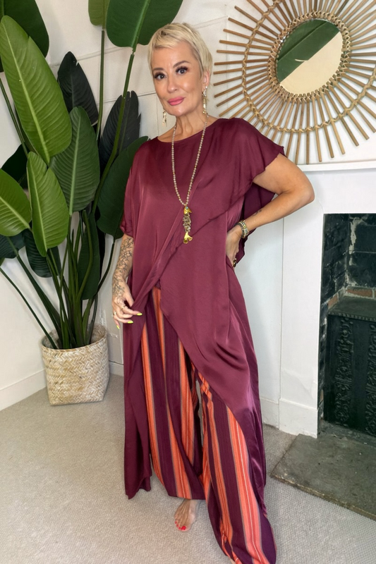 The Sienna Satin Drape Tunic