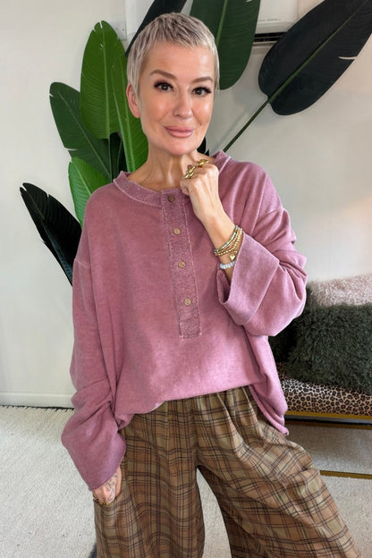 Henley Sweat Top