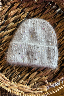 Cashmere Sequin Beanie